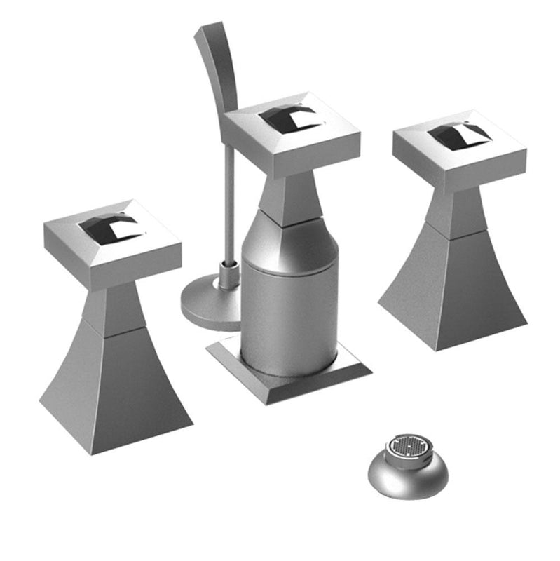 Rubinet 6CICQ Bidet Fitting With Spray, Diverter, With Vacuum Breaker (Less Drain)