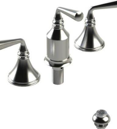 Rubinet 6CJSL Bidet Fitting With Spray, Diverter, With Vacuum Breaker (Less Drain)