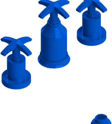 Rubinet 6CLAC Bidet Fitting With Spray, Diverter, With Vacuum Breaker (Less Drain)