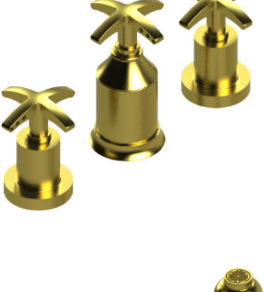 Rubinet 6CLAC Bidet Fitting With Spray, Diverter, With Vacuum Breaker (Less Drain)