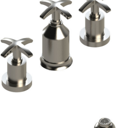 Rubinet 6CLAC Bidet Fitting With Spray, Diverter, With Vacuum Breaker (Less Drain)