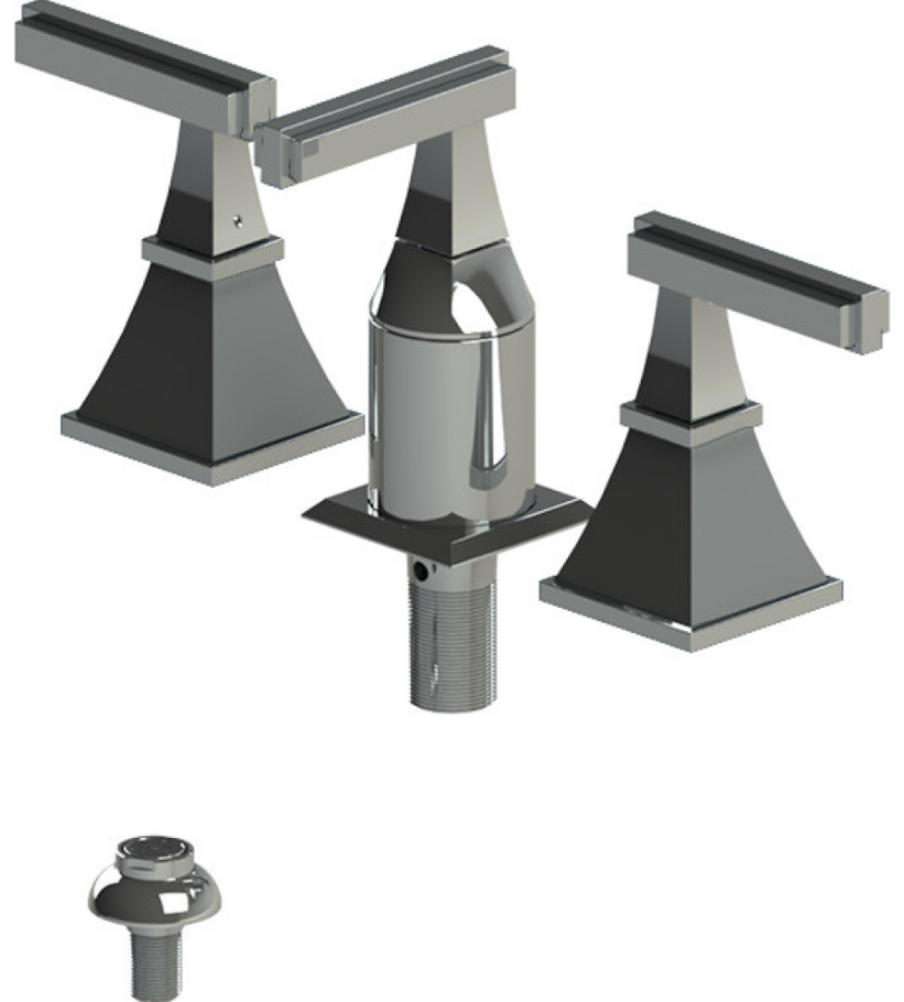 Rubinet 6CMQL Bidet Fitting With Spray, Diverter, With Vacuum Breaker (Less Drain)