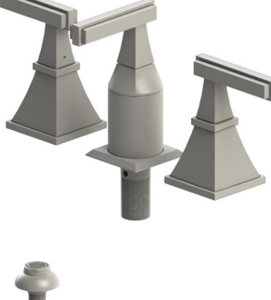 Rubinet 6CMQL Bidet Fitting With Spray, Diverter, With Vacuum Breaker (Less Drain)