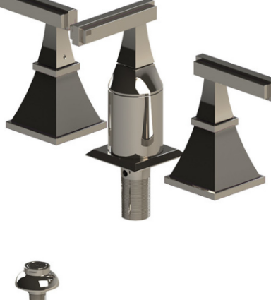 Rubinet 6CMQL Bidet Fitting With Spray, Diverter, With Vacuum Breaker (Less Drain)