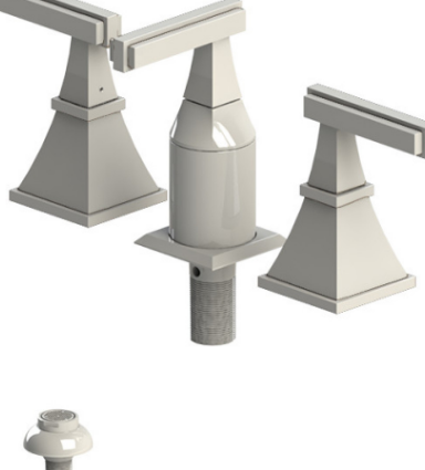 Rubinet 6CMQL Bidet Fitting With Spray, Diverter, With Vacuum Breaker (Less Drain)