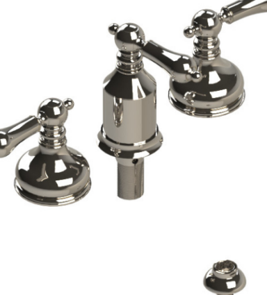 Rubinet 6CRML Bidet Fitting With Spray, Diverter, With Vacuum Breaker (Less Drain)