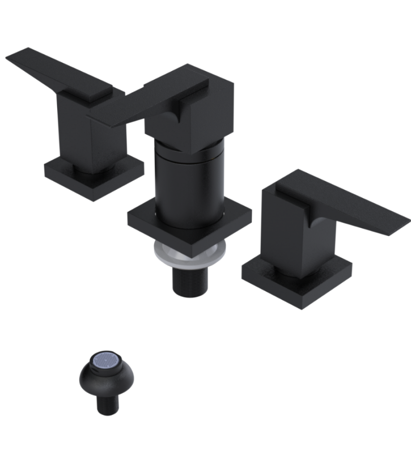 Rubinet 6CRSL Bidet Fitting With Spray, Diverter And Vacuum Breaker (Less Drain