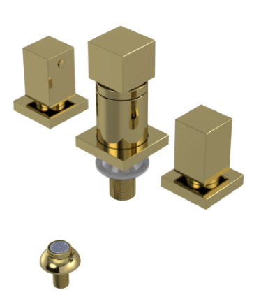 Rubinet 6CRSQ Bidet Fitting With Spray, Diverter And Vacuum Breaker (Less Drain