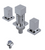 Rubinet 6CRSQ Bidet Fitting With Spray, Diverter And Vacuum Breaker (Less Drain