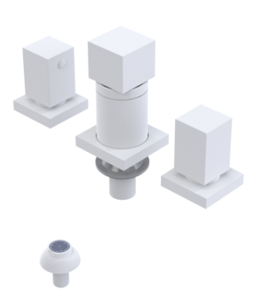 Rubinet 6CRSQ Bidet Fitting With Spray, Diverter And Vacuum Breaker (Less Drain