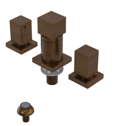 Rubinet 6CRSQ Bidet Fitting With Spray, Diverter And Vacuum Breaker (Less Drain