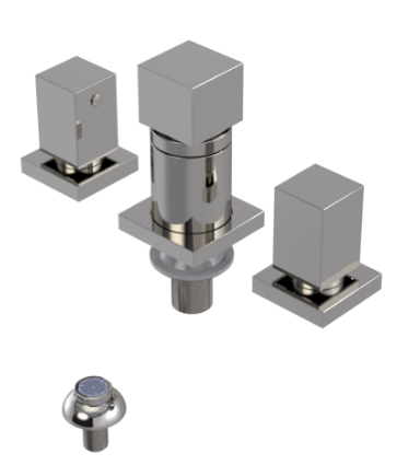 Rubinet 6CRSQ Bidet Fitting With Spray, Diverter And Vacuum Breaker (Less Drain