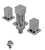Rubinet 6CRSQ Bidet Fitting With Spray, Diverter And Vacuum Breaker (Less Drain