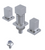 Rubinet 6CRSQ Bidet Fitting With Spray, Diverter And Vacuum Breaker (Less Drain