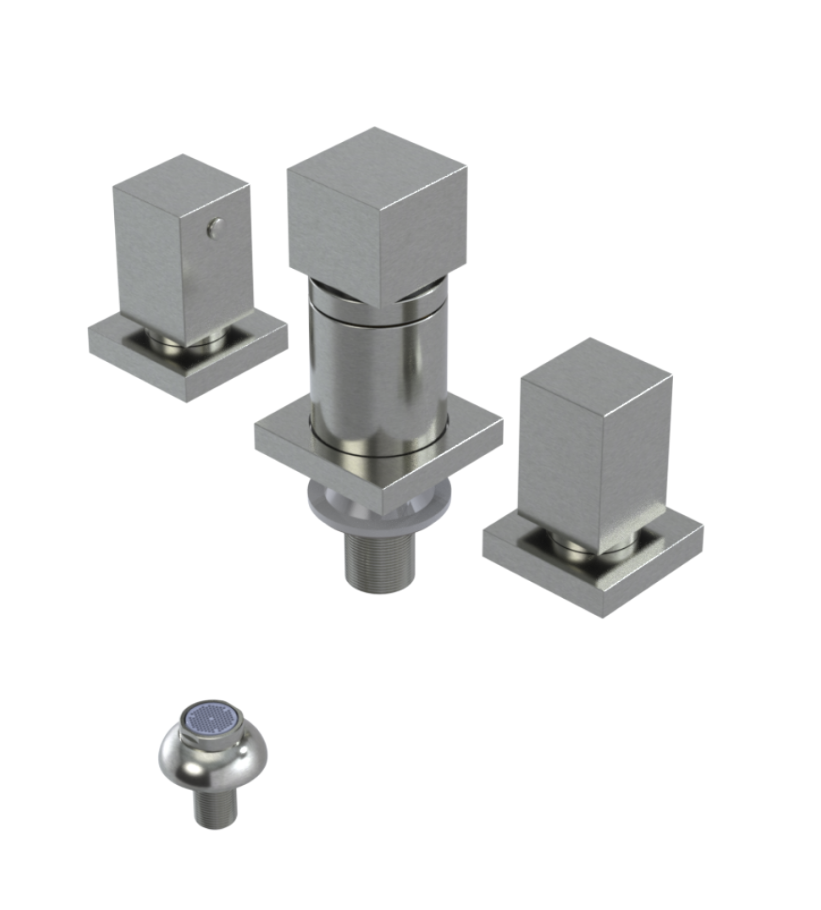Rubinet 6CRSQ Bidet Fitting With Spray, Diverter And Vacuum Breaker (Less Drain