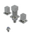 Rubinet 6CRSQ Bidet Fitting With Spray, Diverter And Vacuum Breaker (Less Drain
