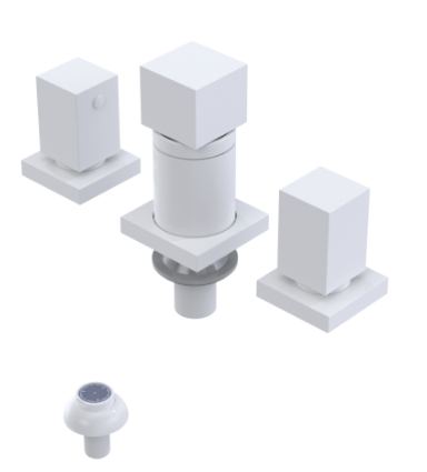 Rubinet 6CRSQ Bidet Fitting With Spray, Diverter And Vacuum Breaker (Less Drain