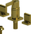 Rubinet 6CRTQ Bidet Fitting With Spray, Diverter, With Vacuum Breaker (Less Drain)
