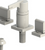 Rubinet 6CRTQ Bidet Fitting With Spray, Diverter, With Vacuum Breaker (Less Drain)