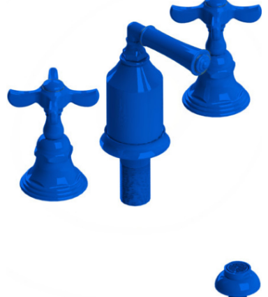 Rubinet 6CRVC Bidet Fitting With Spray, Diverter, With Vacuum Breaker (Less Drain)