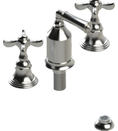 Rubinet 6CRVC Bidet Fitting With Spray, Diverter, With Vacuum Breaker (Less Drain)