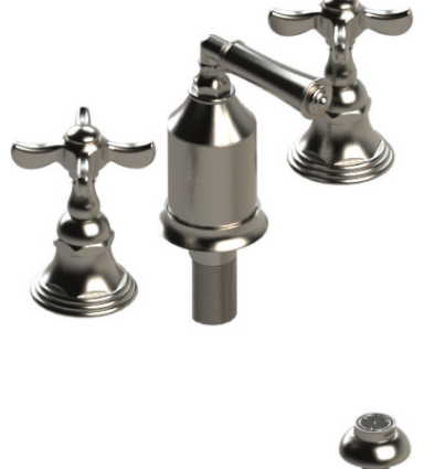 Rubinet 6CRVC Bidet Fitting With Spray, Diverter, With Vacuum Breaker (Less Drain)