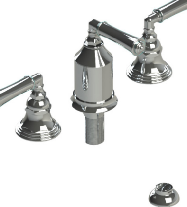 Rubinet 6CRVL Bidet Fitting With Spray, Diverter, With Vacuum Breaker (Less Drain)