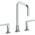 Watermark 70-7-RNK8 Rainey Deck Mounted 3 Hole Square Top Kitchen Faucet