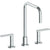 Watermark 70-7-RNS4 Rainey Deck Mounted 3 Hole Square Top Kitchen Faucet