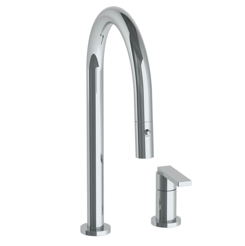 Watermark 70-7.1.3PG2-RNS4V Deck Mounted 2 Hole Gooseneck Kitchen Faucet With Pull Down Spray - Parent