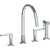 Watermark 70-7.1G-RNK8 Rainey Deck Mounted 4 Hole Gooseneck Kitchen Set - Includes Side Spray