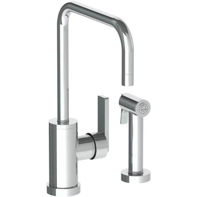 Watermark 70-7.4-RNS4 Rainey Deck Mounted 2 Hole Square Top Kitchen Set - Includes Side Spray