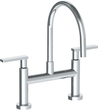 Watermark 70-7.5G-RNK8 Rainey Deck Mounted Bridge Gooseneck Kitchen Faucet