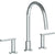 Watermark 70-7G-RNS4 Rainey Deck Mounted 3 Hole Gooseneck Kitchen Faucet