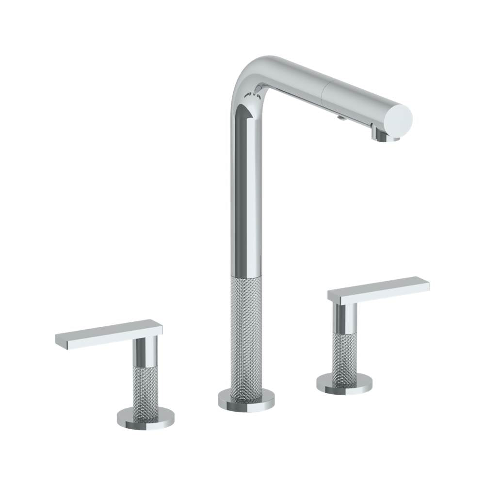 Watermark 70-7P1-RNK8 Deck Mounted 3 Hole Square Top Kitchen Faucet With Pull Out Spray - Parent