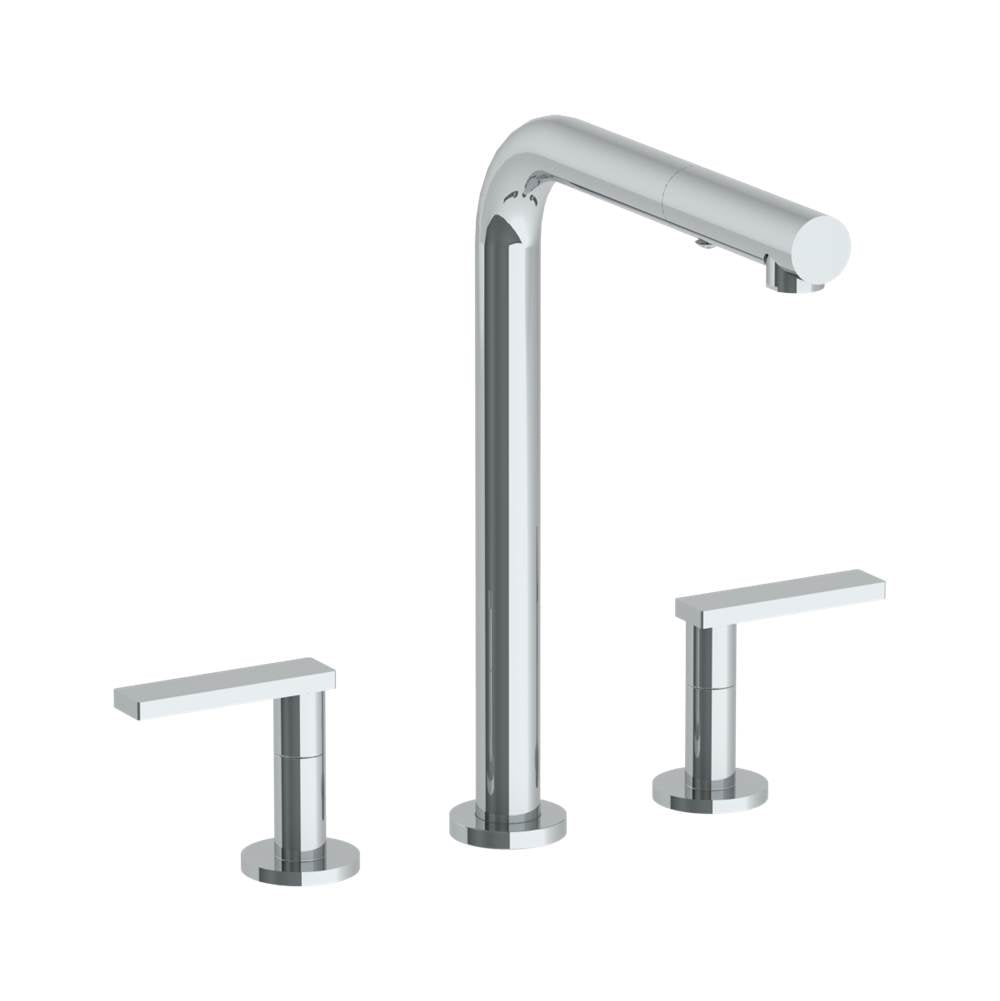 Watermark 70-7P1-RNS4 Deck Mounted 3 Hole Square Top Kitchen Faucet With Pull Out Spray - Parent