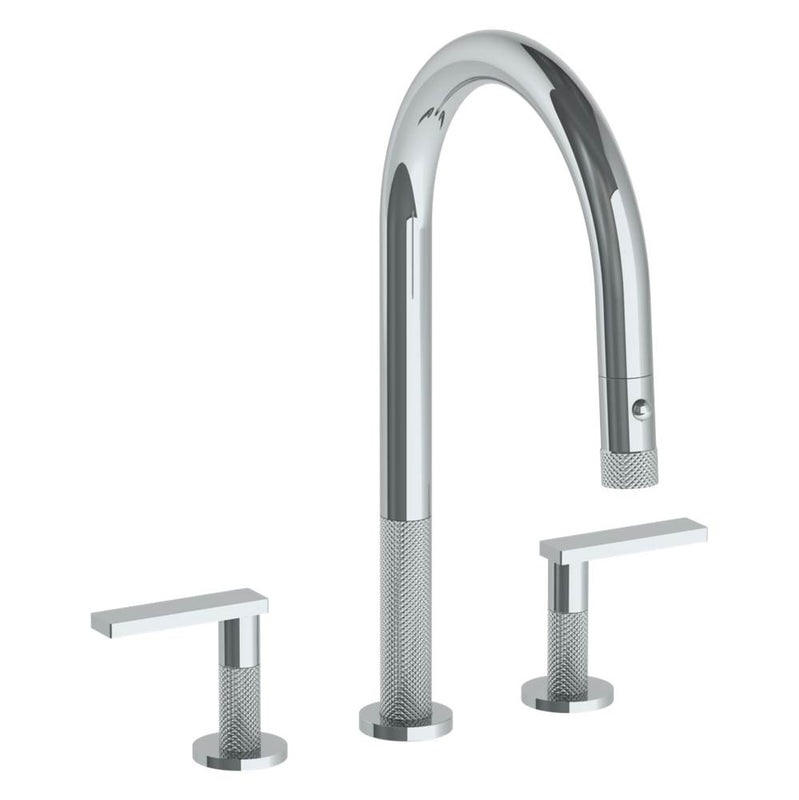 Watermark 70-7PG2-RNK8 Deck Mounted 3 Hole Gooseneck Kitchen Faucet With Pull Down Spray - Parent