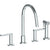 Watermark 70-7.1G-RNS4 Rainey Deck Mounted 4 Hole Gooseneck Kitchen Set - Includes Side Spray - Parent