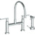Watermark 70-7.65G-RNS4 Rainey Deck Mounted Bridge Gooseneck Kitchen Faucet With Independent Side Spray - Parent