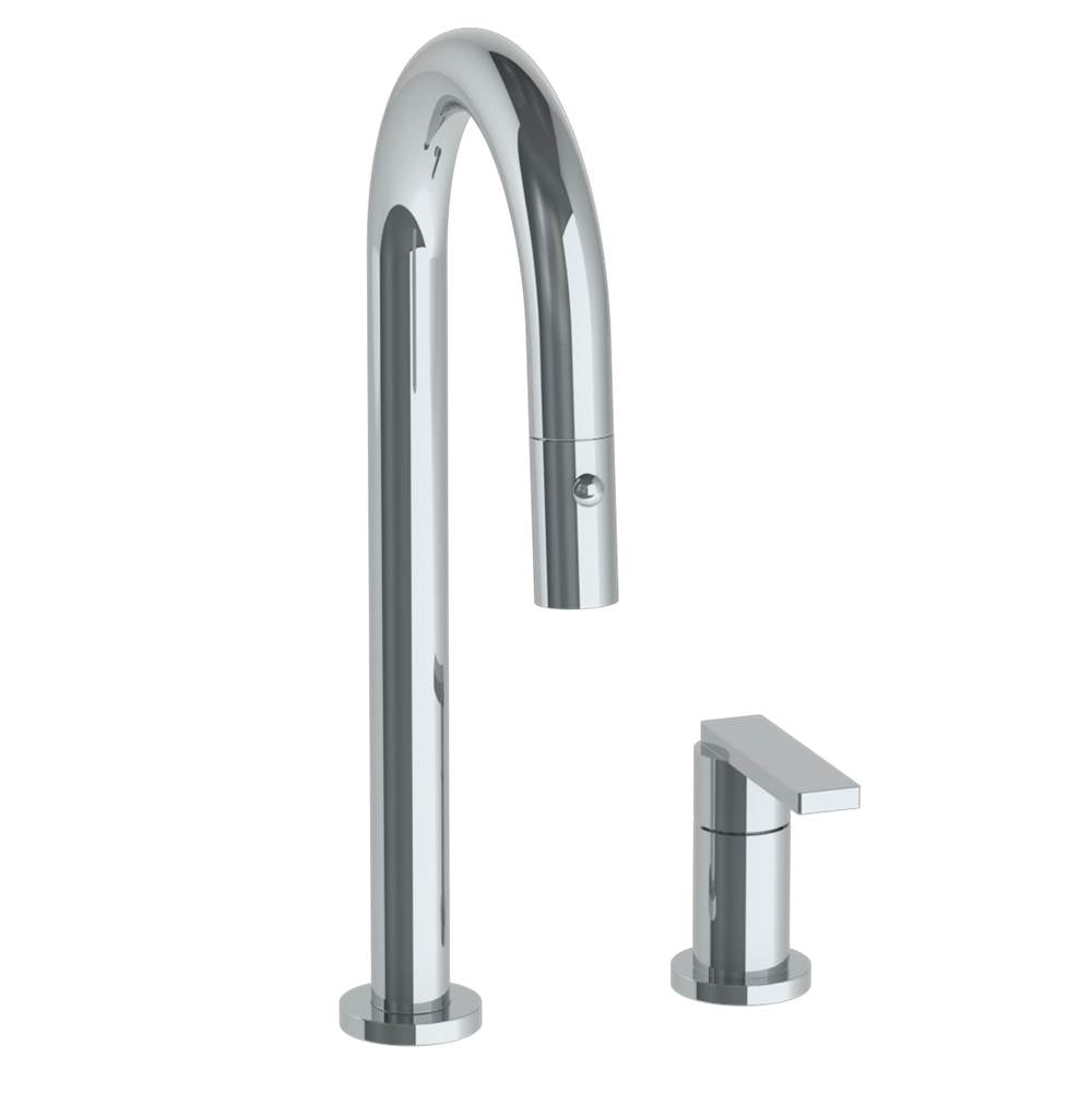 Watermark 70-9.1.3PG2-RNS4V Deck Mounted 2 Hole Gooseneck Prep Faucet With Pull Down Spray - Parent