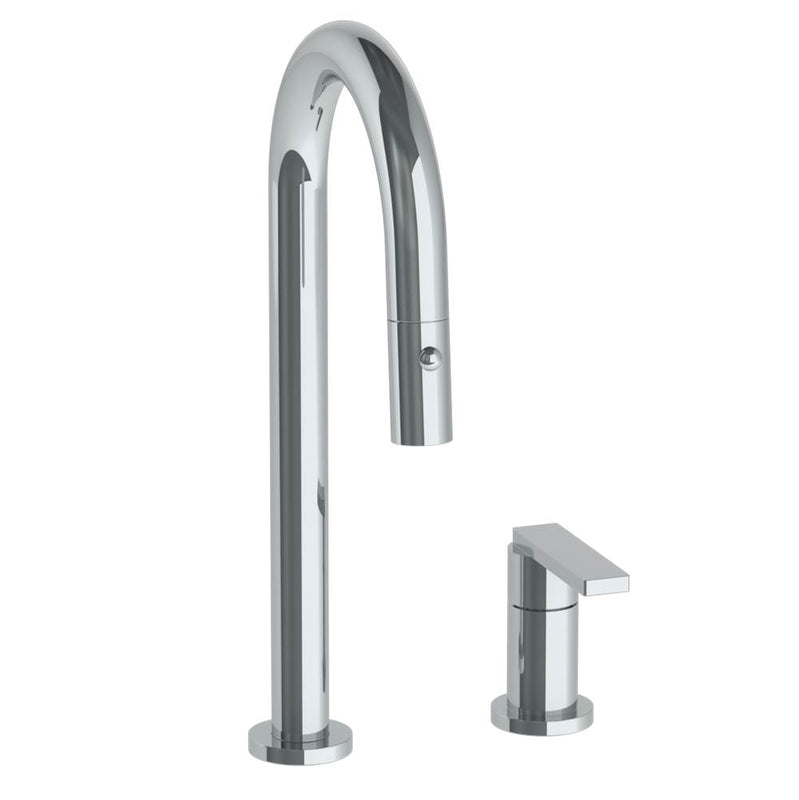 Watermark 70-9.1.3PG2-RNS4V Deck Mounted 2 Hole Gooseneck Prep Faucet With Pull Down Spray - Parent