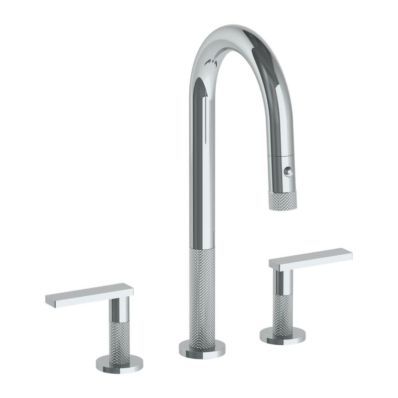 Watermark 70-9PG4-RNK8 Deck Mounted 3 Hole Gooseneck Prep Faucet With Pull Down Spray - Parent