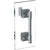 Watermark 71-0.1-18SDP-LLD4 Lily 18? Shower Door Pull With Knob/ Glass Mount Towel Bar With Hook