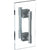Watermark 71-0.1-6DDP-LLD4 Lily 6? Double Shower Door Pull/ Glass Mount Towel Bar