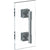 Watermark 71-0.1-6GDP-LLP5 Lily 6? Shower Door Pull/ Glass Mount Towel Bar