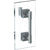 Watermark 71-0.1-6SDP-LLD4 Lily 6? Shower Door Pull With Knob/ Glass Mount Towel Bar With Hook