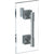 Watermark 71-0.1-6SDP-LLP5 Lily 6? Shower Door Pull With Knob/ Glass Mount Towel Bar With Hook