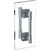 Watermark 71-0.1-6DDP-LLD4 Lily 6? Double Shower Door Pull/ Glass Mount Towel Bar - Parent