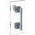 Watermark 71-0.1-6SDP-LLD4 Lily 6? Shower Door Pull With Knob/ Glass Mount Towel Bar With Hook - Parent