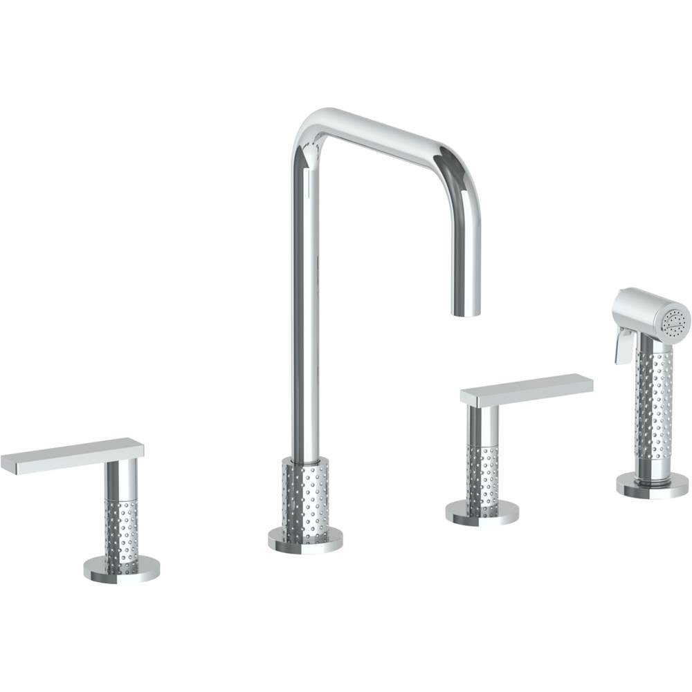 Watermark 71-7.1-LLP5 Lily Deck Mounted 4 Hole Square Top Kitchen Set - Includes Side Spray
